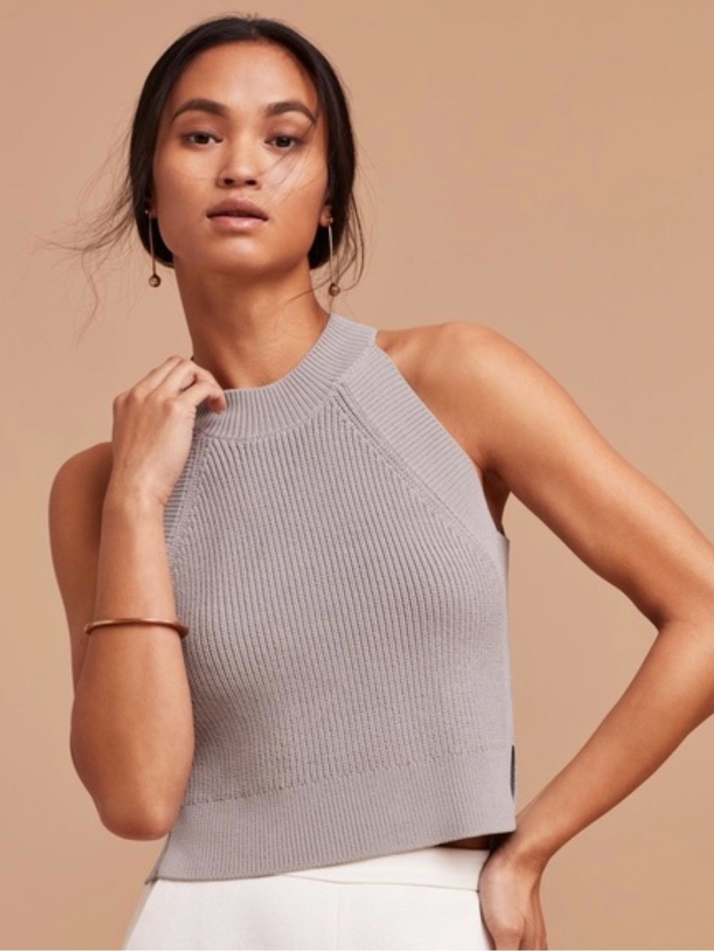 Wilfred Lavender-Gray crevier Knit Top